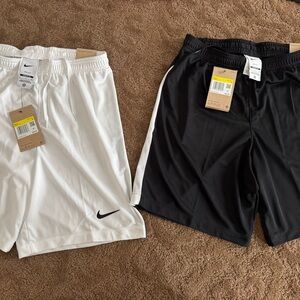 Nike Men’s Black and White Athletic Shorts slim fit size Small - 2 pairs